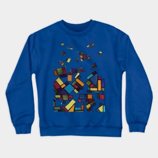 Abstract blocks illustrated to seem like they are falling down to the ground. Crewneck Sweatshirt